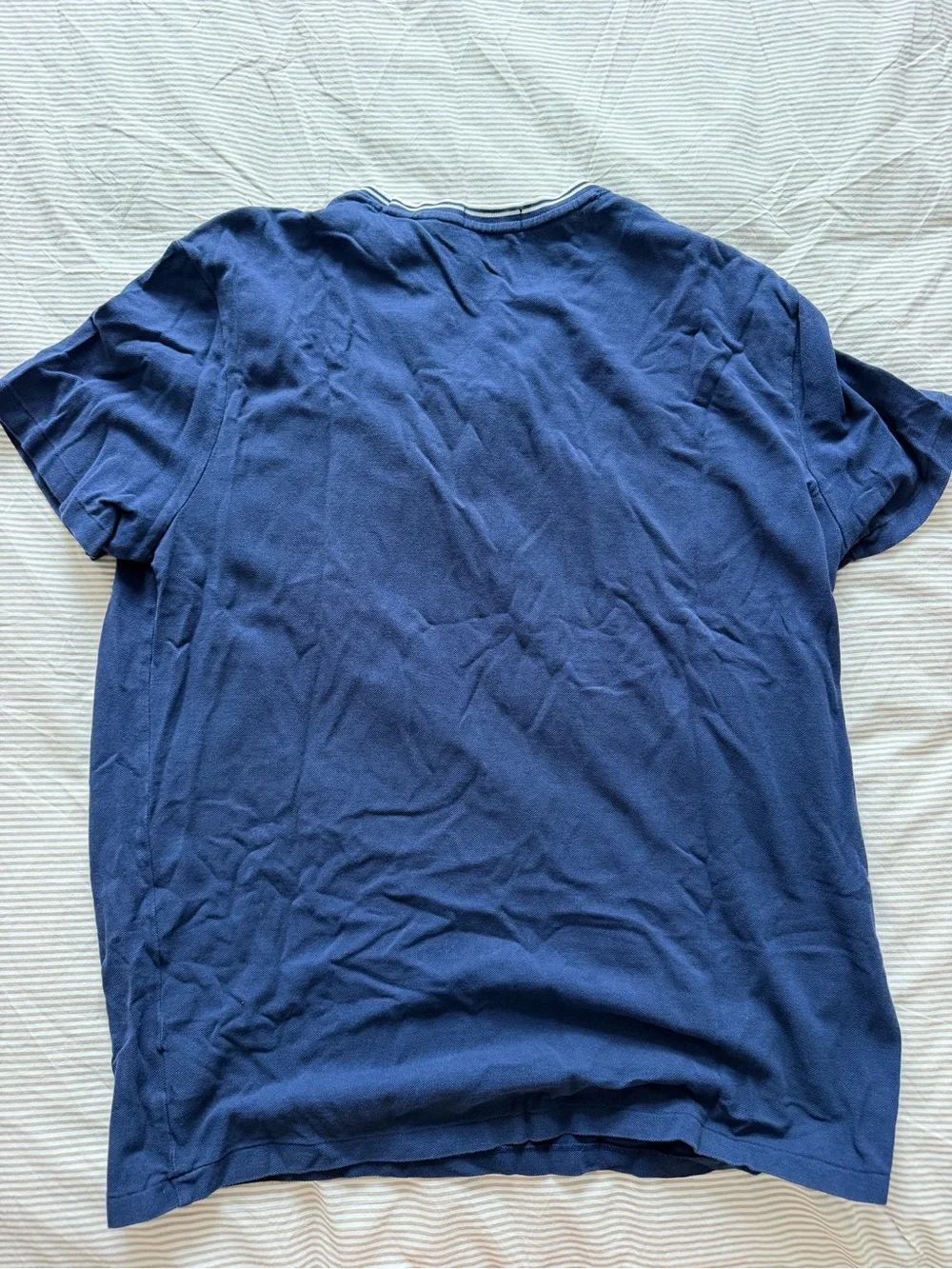Ralph Lauren Navy Short-Sleeve Polo Tee with Contrast Neck Trim